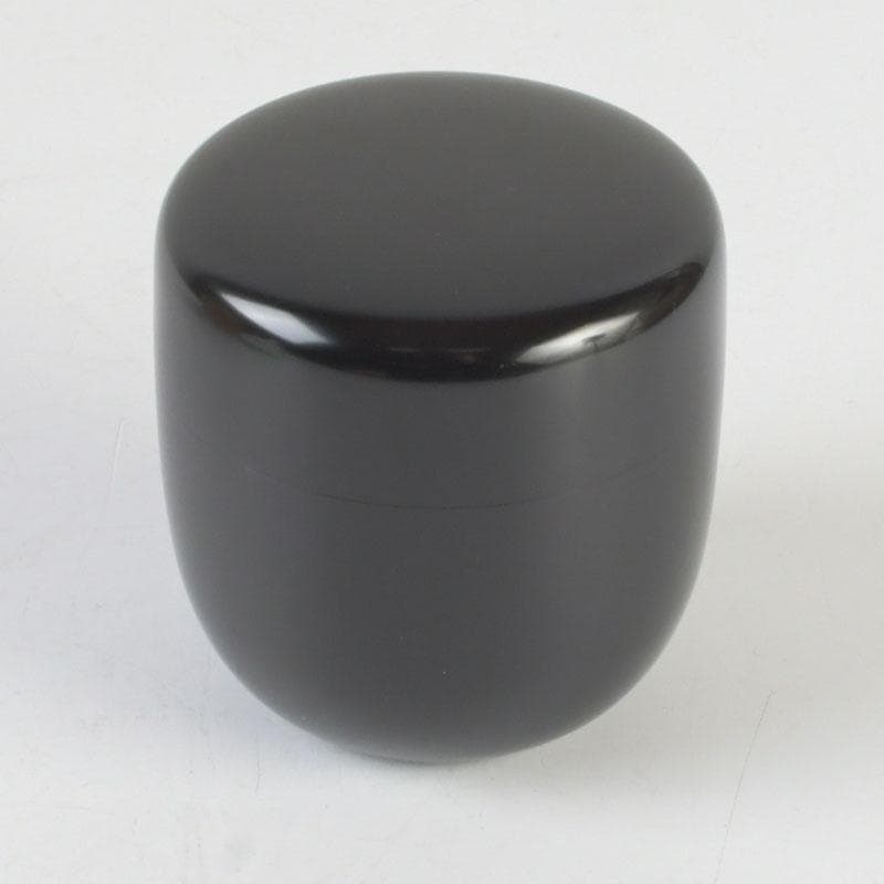 茶道具　山中塗　坂下雄峰作　黒中棗　共箱　V　9829