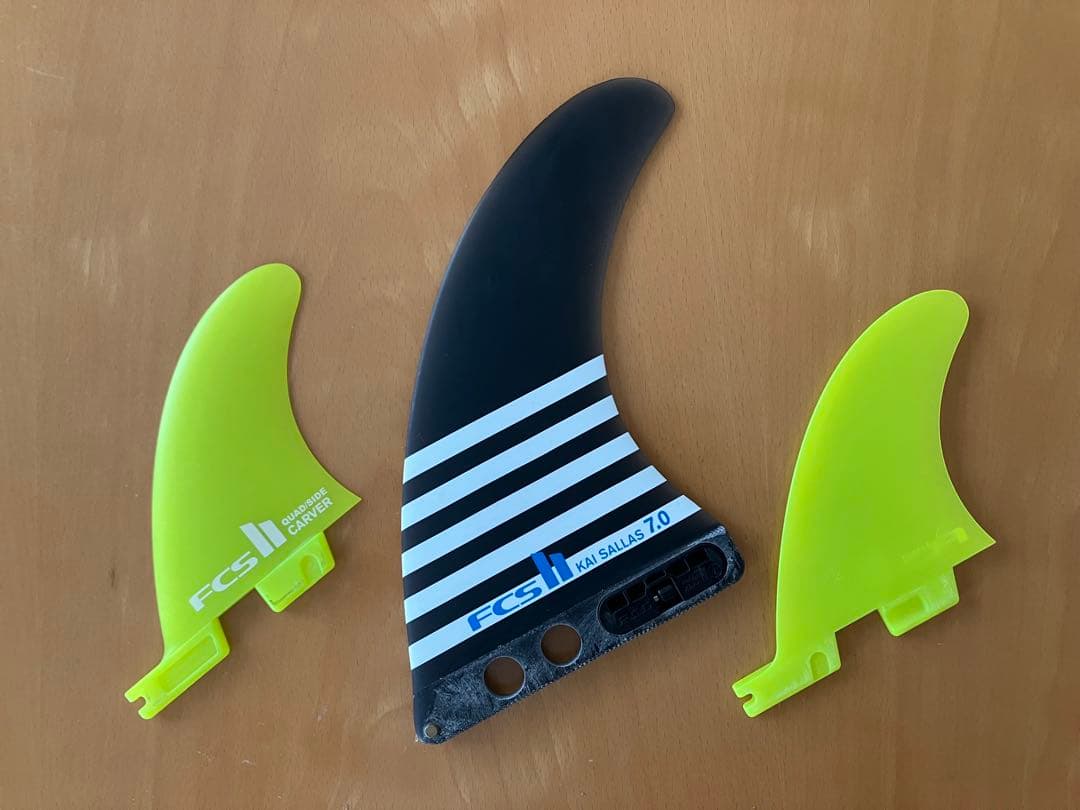 fcs2 カイサラス7.0　ロング・ミッドレングス用シングル+スタビ3枚セット