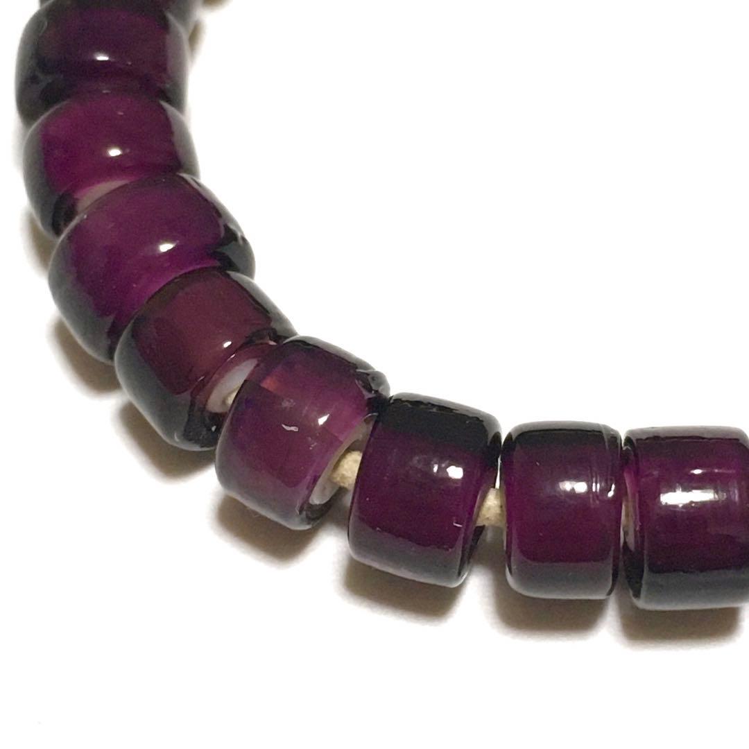 1900s アンティーク ベネチアンビーズ ホワイトハーツ とんぼ玉