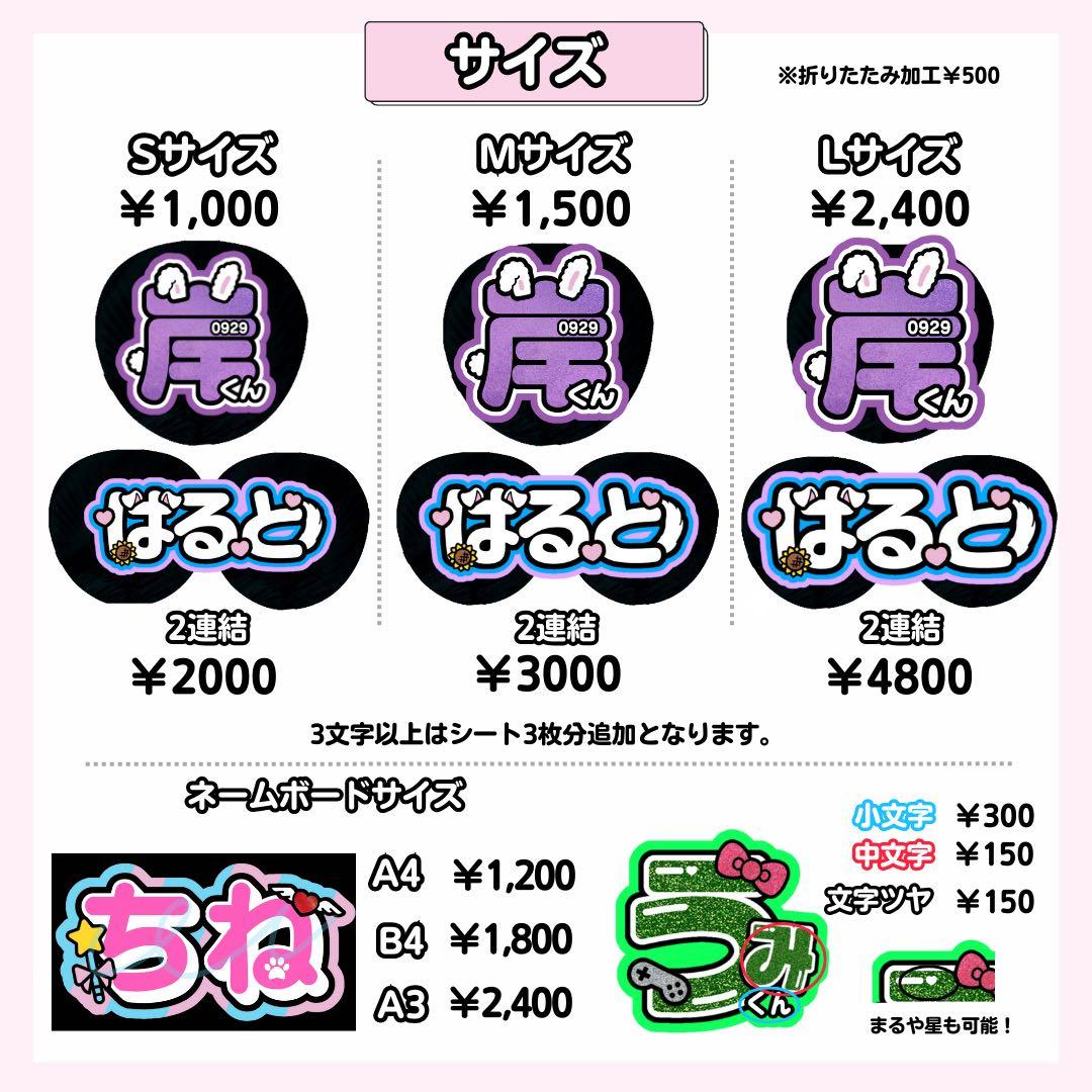 オーダー うちわ文字 連結 パネル ネーム ボード うちわ屋さん お急ぎ ネムボ