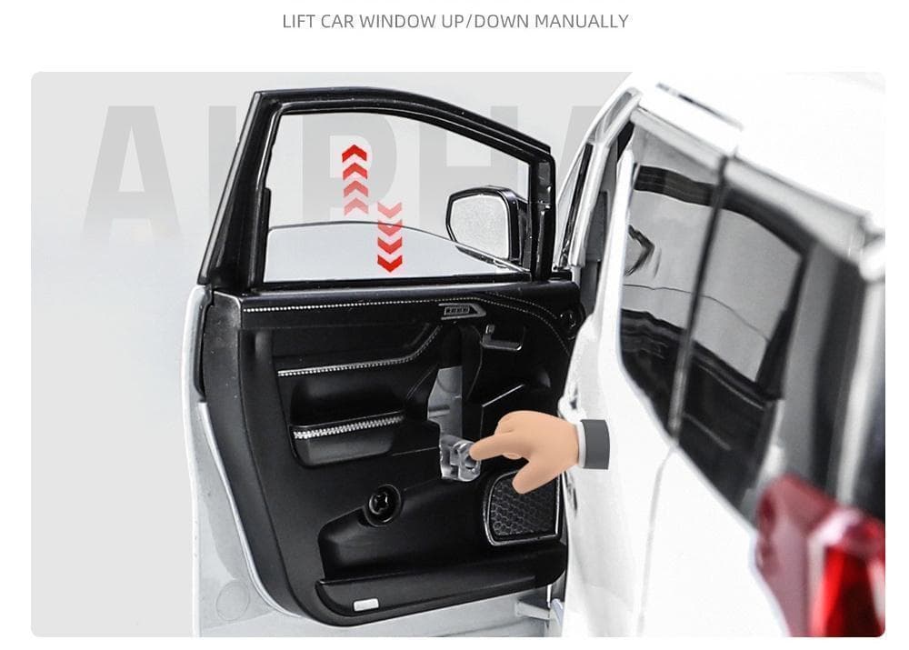 1/18 トヨタ アルファード 全開閉 ホワイト ライト 海外 ライセンス品