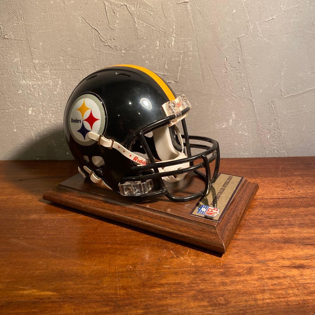 リデル Riddellミニヘルメット NFLスティラーズ 台座付き ヴィンテージ