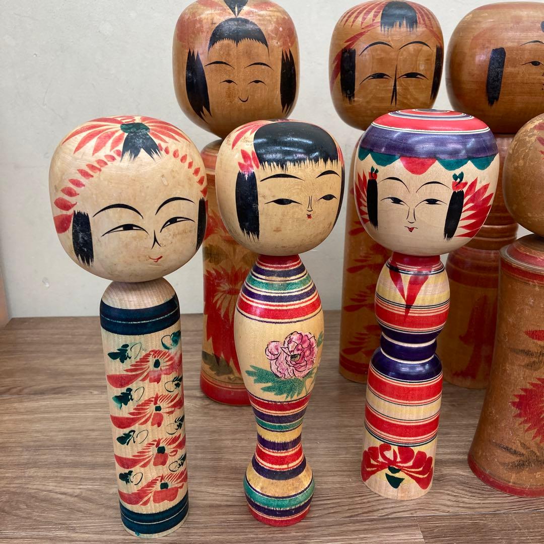 D-3 【伝統工芸品】伝統こけし 11体まとめ売り 蔵出し ヴィンテージ