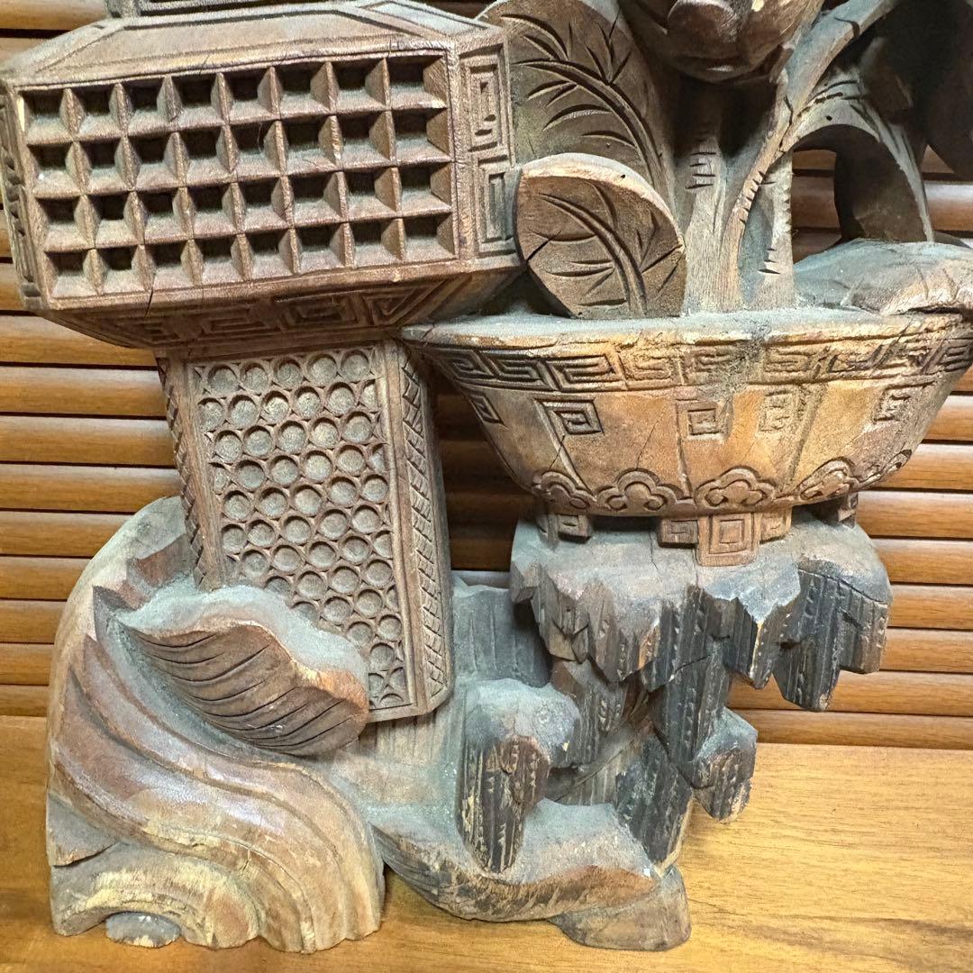 中国で購入　木彫　彫刻