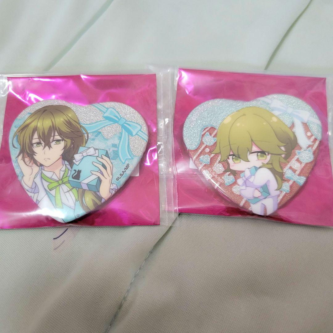 ホワイトデー 菱田春草 明治東亰恋伽 めいこい ハート型缶バッジ グリッター