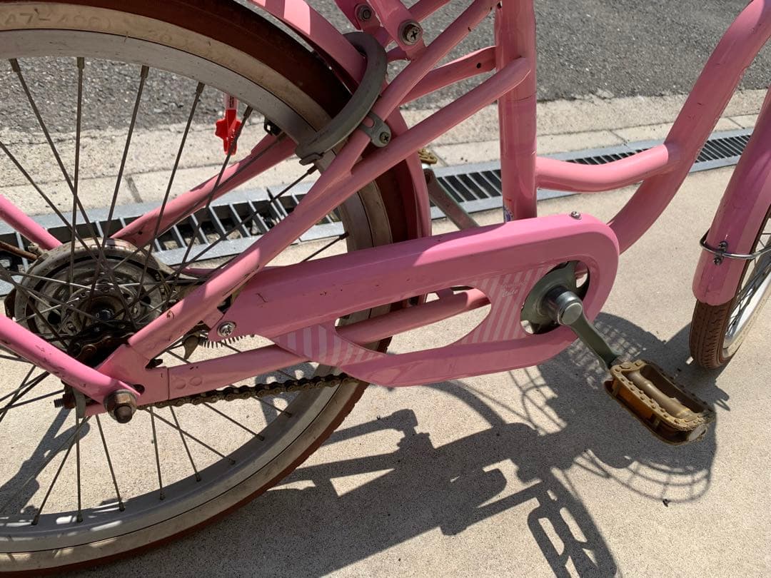 ダイワサイクル　自転車　20インチ　シルバーリング　SRC20 ピンク　女の子