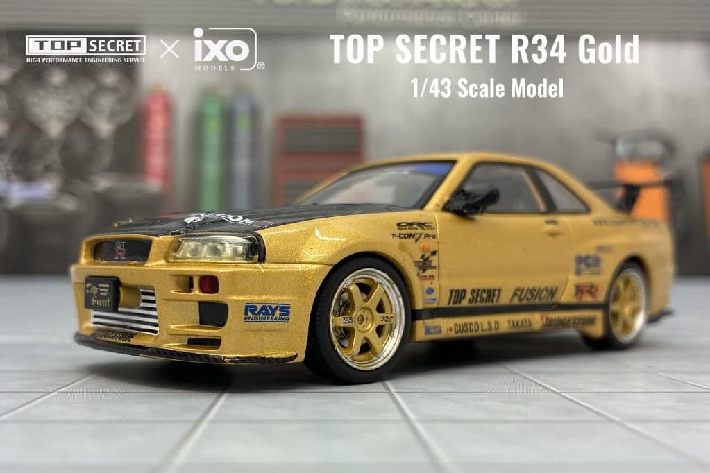 TOP SECRET R34 Gold 1/43 スケールモデル