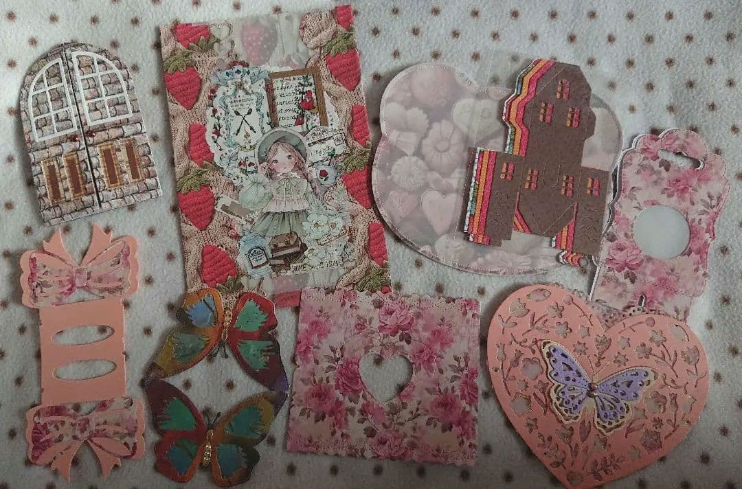 おすそ分けポケット④ 女の子平袋 紙ものセット❤️おすそ分けファイル トッパー