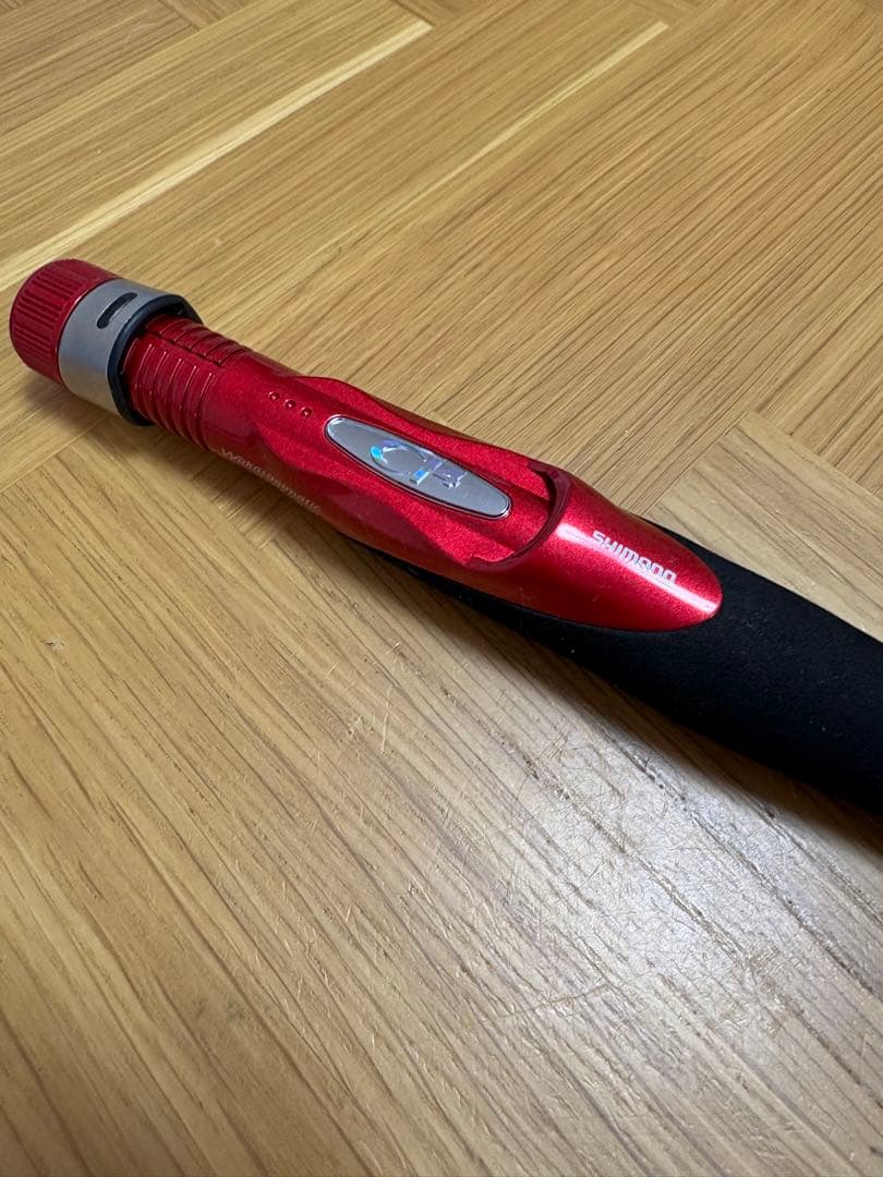 ①《超美品》SHIMANO wakasagimatic ロッド・左ハンドルリール