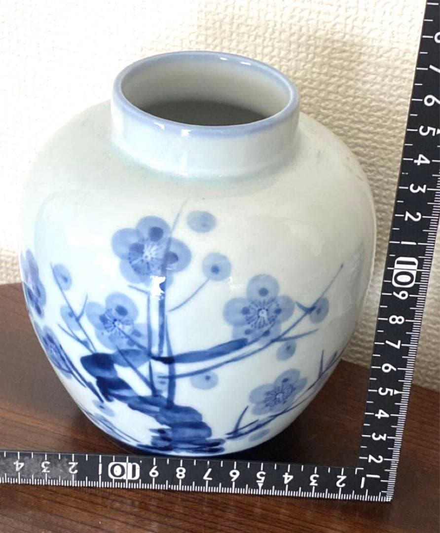 中国美術 手絵青花 梅花花瓶 壺 清代民国骨董 唐物 中国古玩