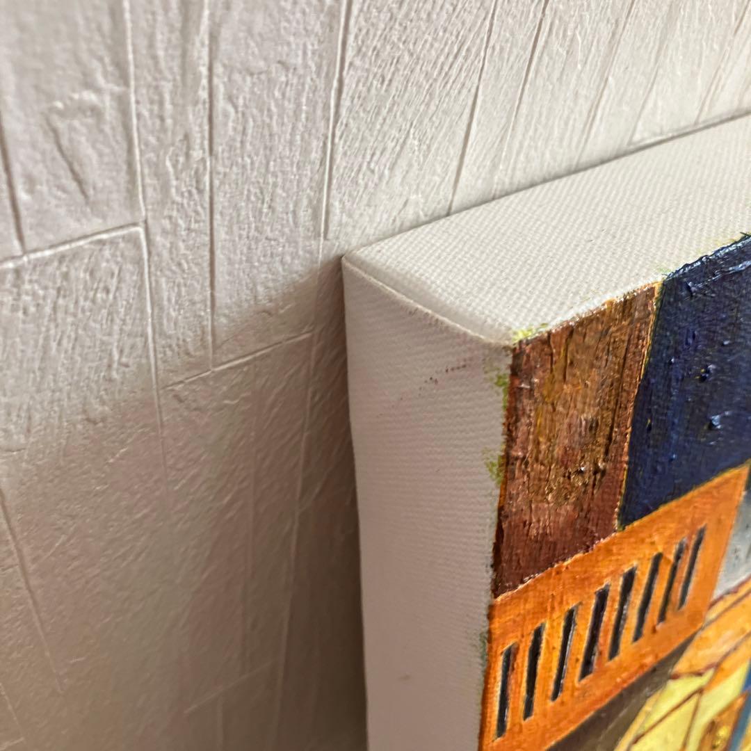 絵画　風景画　油絵　夜の街2 キャンバス