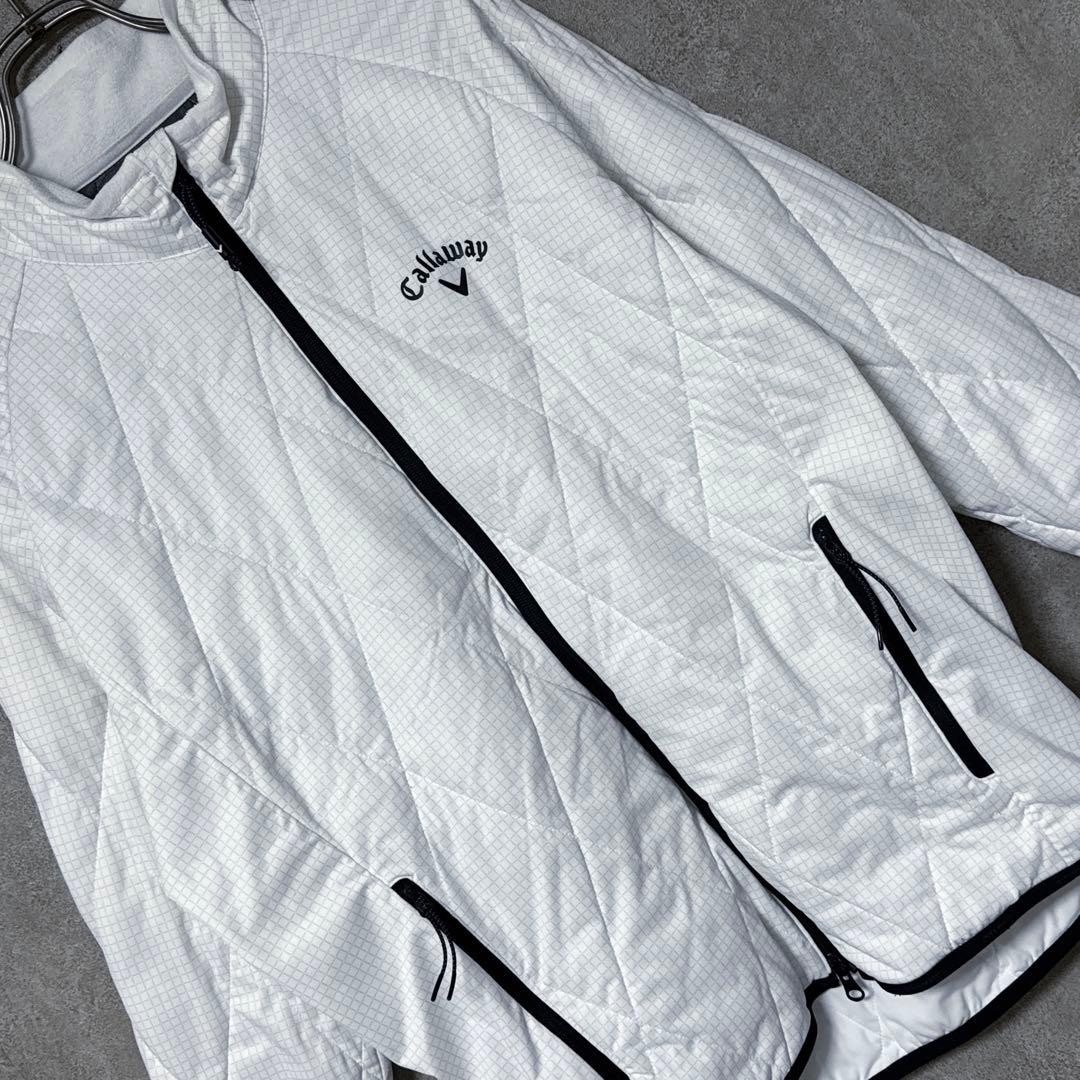 Callaway キャロウェイ 中わた フルジップ ジャケット ホワイト L