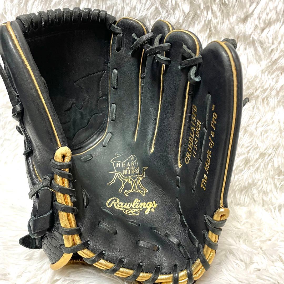 【極美品】ローリングス 軟式 投手用グローブ 本革GR3HBLA15FB