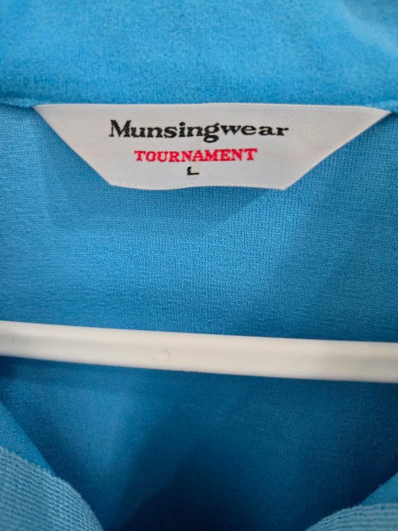 マンシングウェア 水色 ハーフジップセーター トレーナー