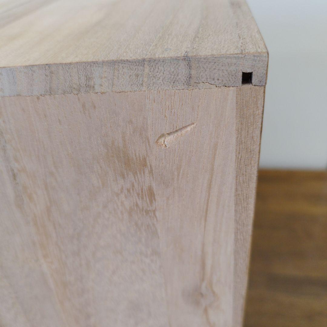 掛け軸専用　木製収納ボックス 黒色金具付き