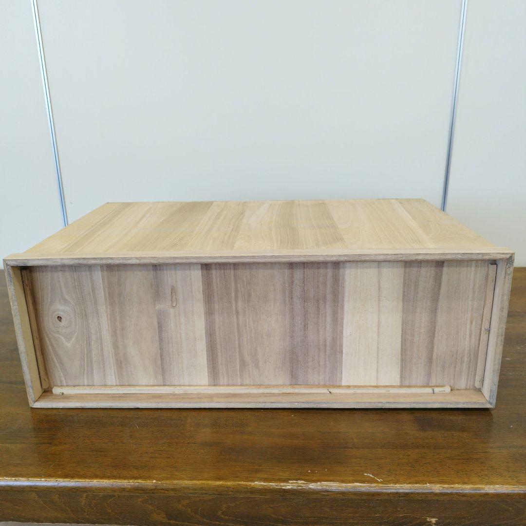 掛け軸専用　木製収納ボックス 黒色金具付き