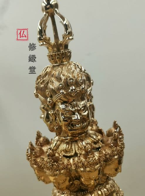 【修縁堂】密教法具 真言宗 真鍮製 金剛八字科杵 魔除け 厄除け 工芸品