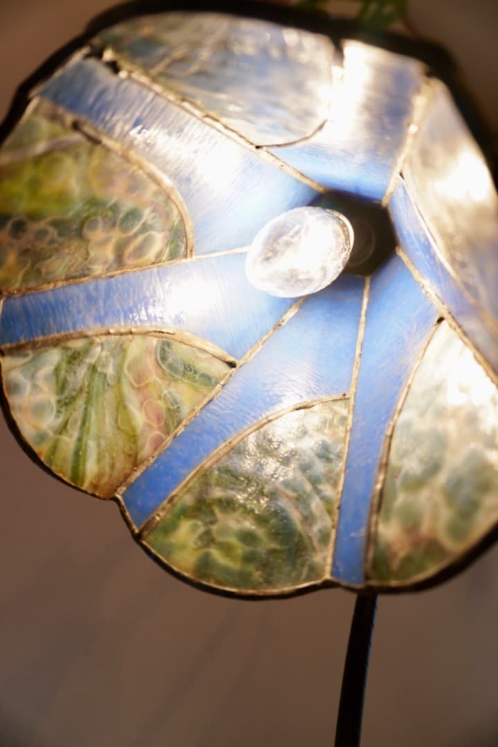 ヴィンテージ ステンドグラス テーブルランプ