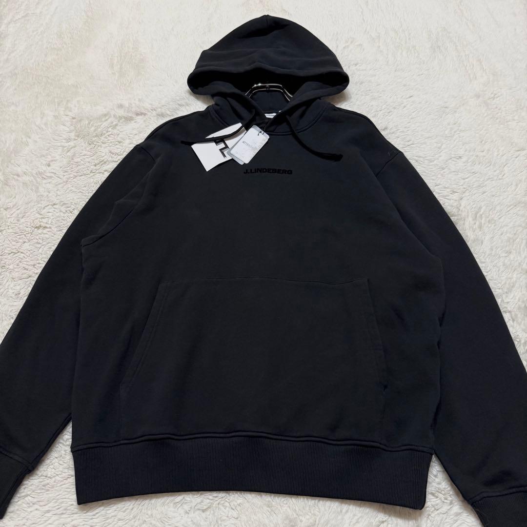 新品 J.LINDBERG 2025FW ロゴプリント パーカー M(XL相当)