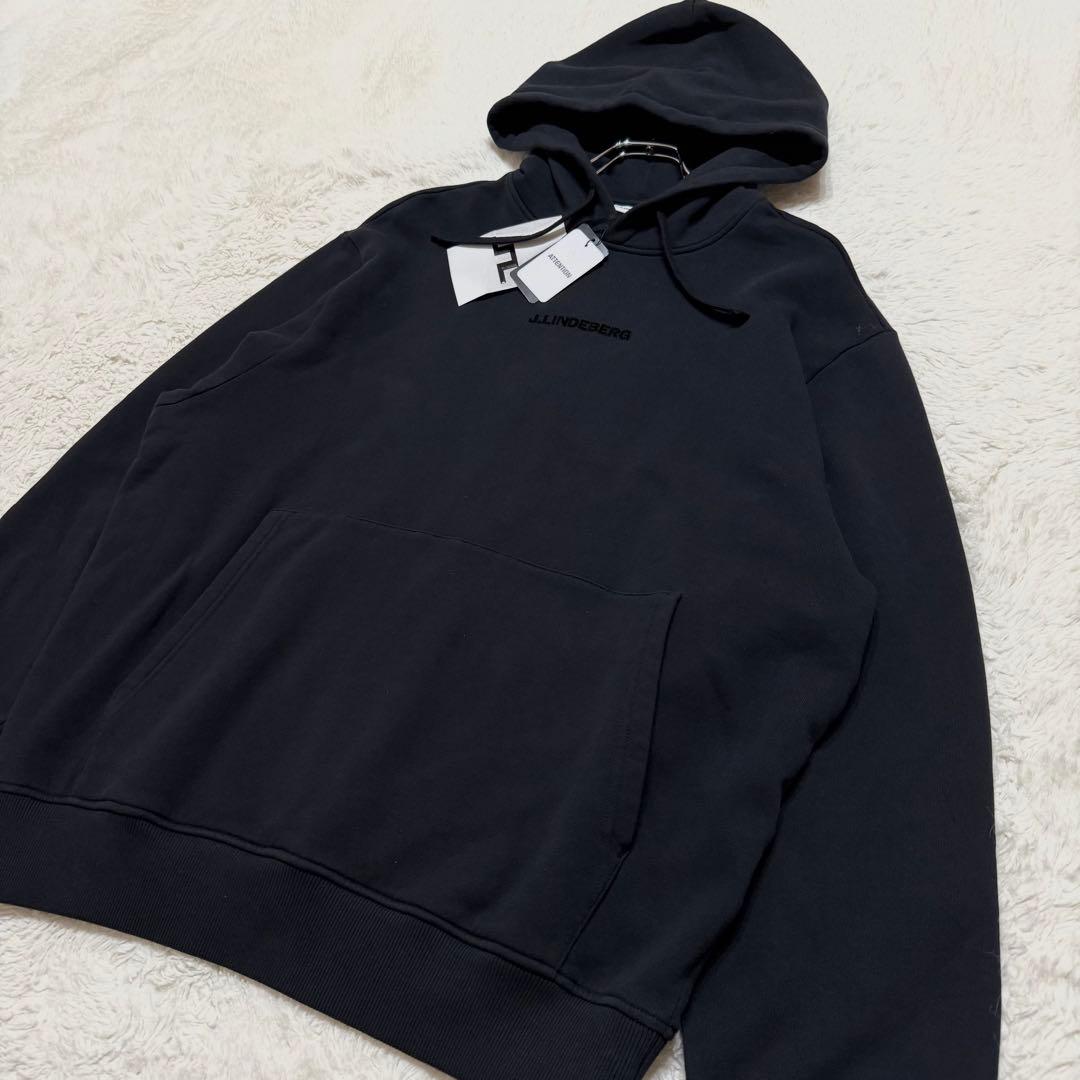 新品 J.LINDBERG 2025FW ロゴプリント パーカー M(XL相当)