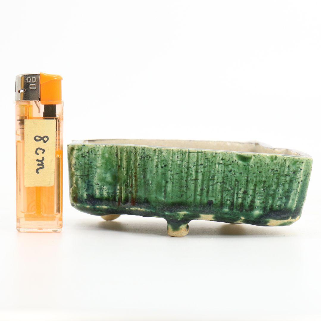 北大路魯山人作 織部焼 向付 黒田陶々庵識箱 共箱 懐石料理　M614　R9y