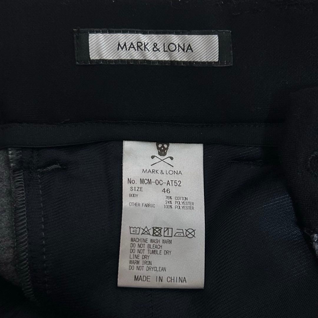 美品　mark&lona ストレッチ　パンツ　46 ゴルフウェア　グレー