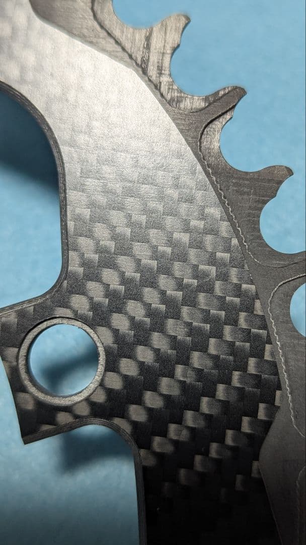 union jack カーボンチェーンリング 3K柄 50T pcd130