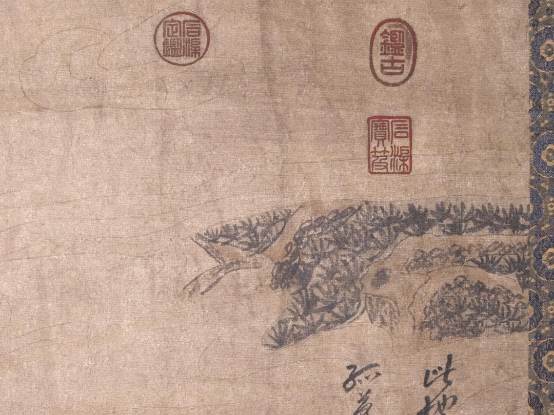 【骨董掛け軸】人物図 中国 孫位　南宋時代 　肉筆保證 　AK617A12-2