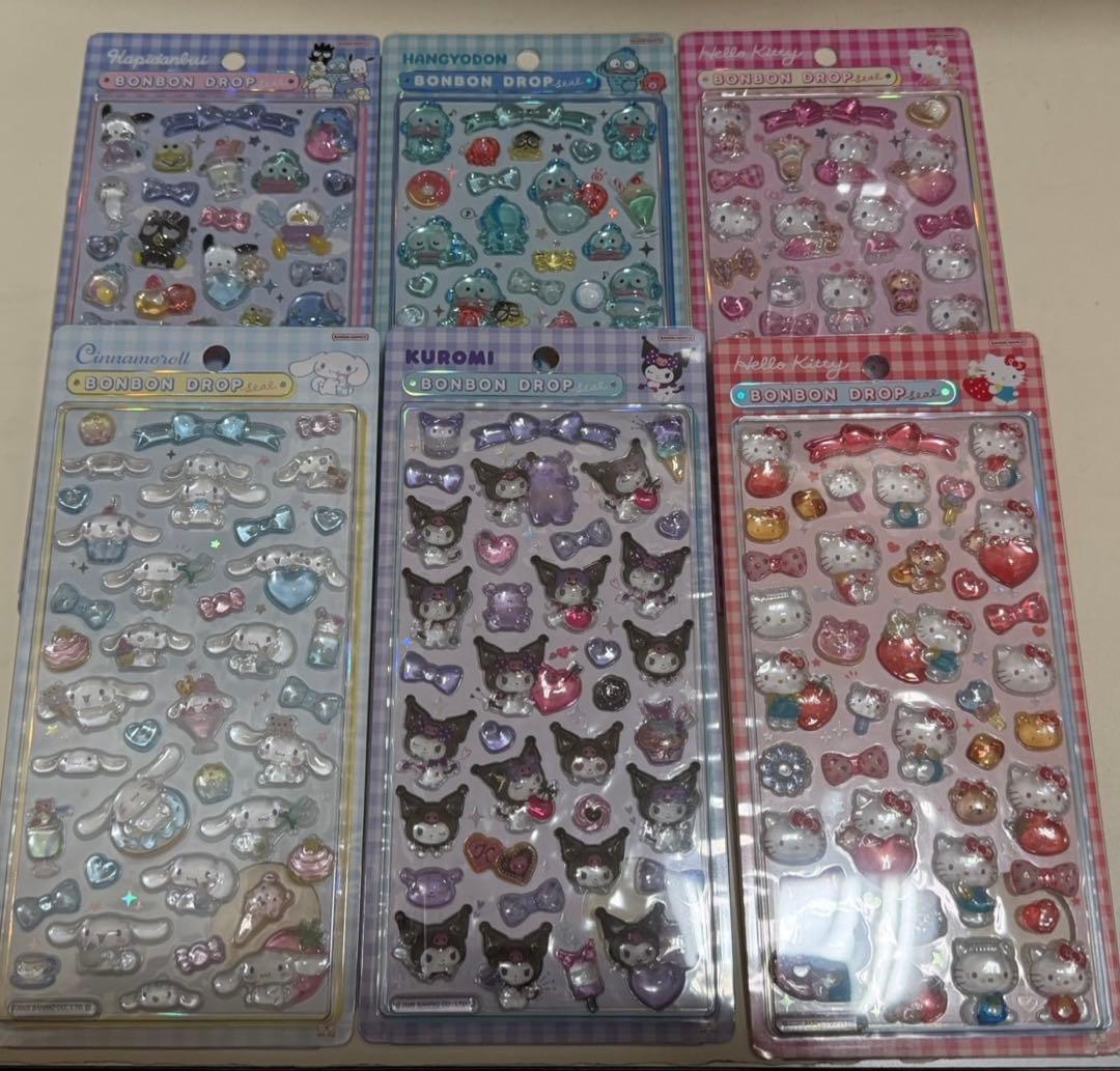 【正規品】 サンリオ ボンボンドロップシール 第2弾 6点セット