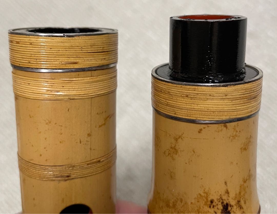 都山流尺八　一尺八寸(D)管　金唄口　精華銘四印