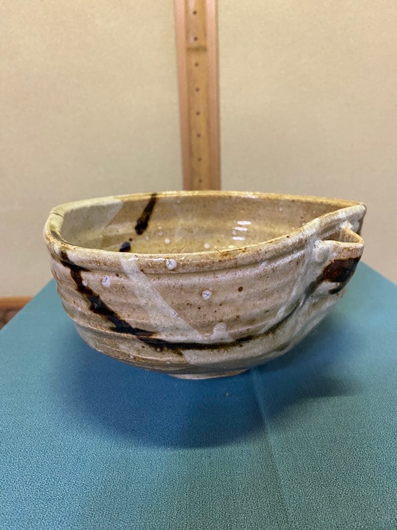 茶道具/片口菓子鉢 加藤光右衛門作 山十窯 美濃伊賀焼 共箱