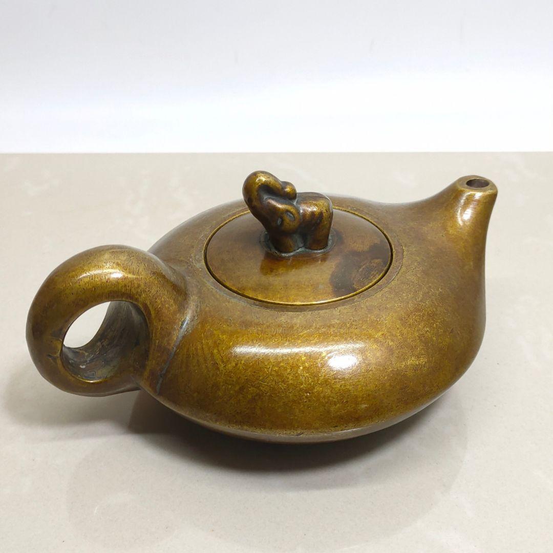 銅器 茶壺 吉象茶壺 墨壺 水滴壺 装飾品 工芸品 置物
