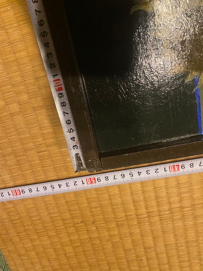 女性と鳥の油彩画　約50cm x 57cm - 作: M.Funayama