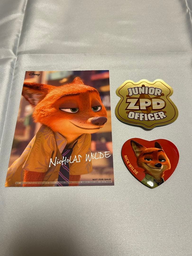 ニック・ワイルド ハート型ピンバッジ　キディランド