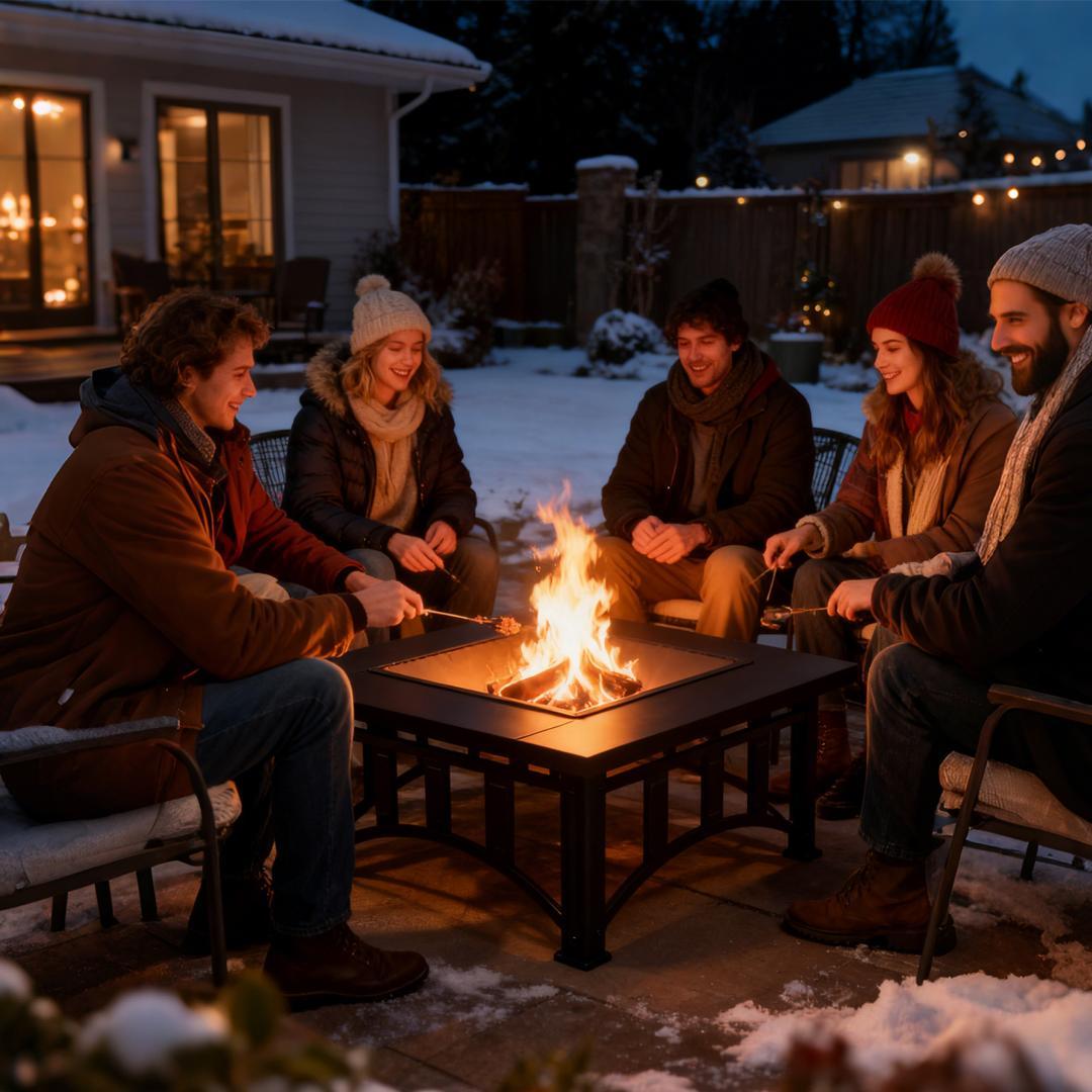 タイムセール！焚き火台　バーベキューコンロ　二次燃焼　キャンプグッズ　BLACK