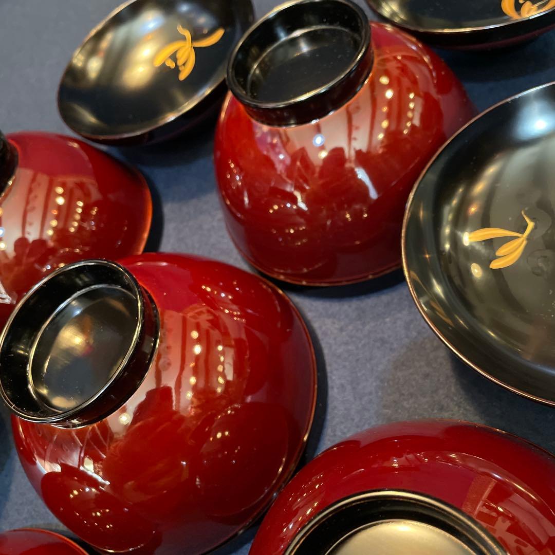 『堅牢で布着』の「木製 輪島塗 溜塗」【吸物椀】五客セットです。※吸物椀　漆器