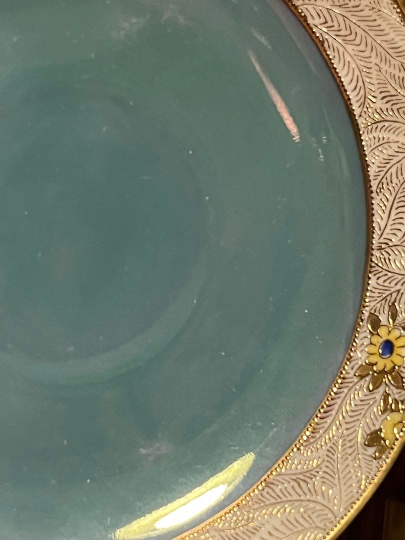 オールドノリタケ　M印　ラスター彩　金彩　風景カップ　プレート　トリオ