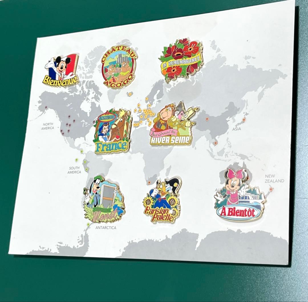 【激レア・希少】アドベンチャーバイディズニー ピンバッジ セーヌ川クルーズ８点