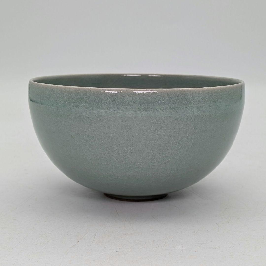 韓国人間文化財 柳海剛（柳根瀅） 高麗青磁茶碗 共箱 抹茶碗 抹茶茶碗 茶道具