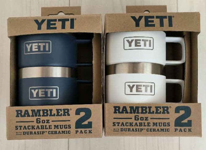 【新品未使用】イエティランブラー 6ozスタッキングマグ4個(2x2)