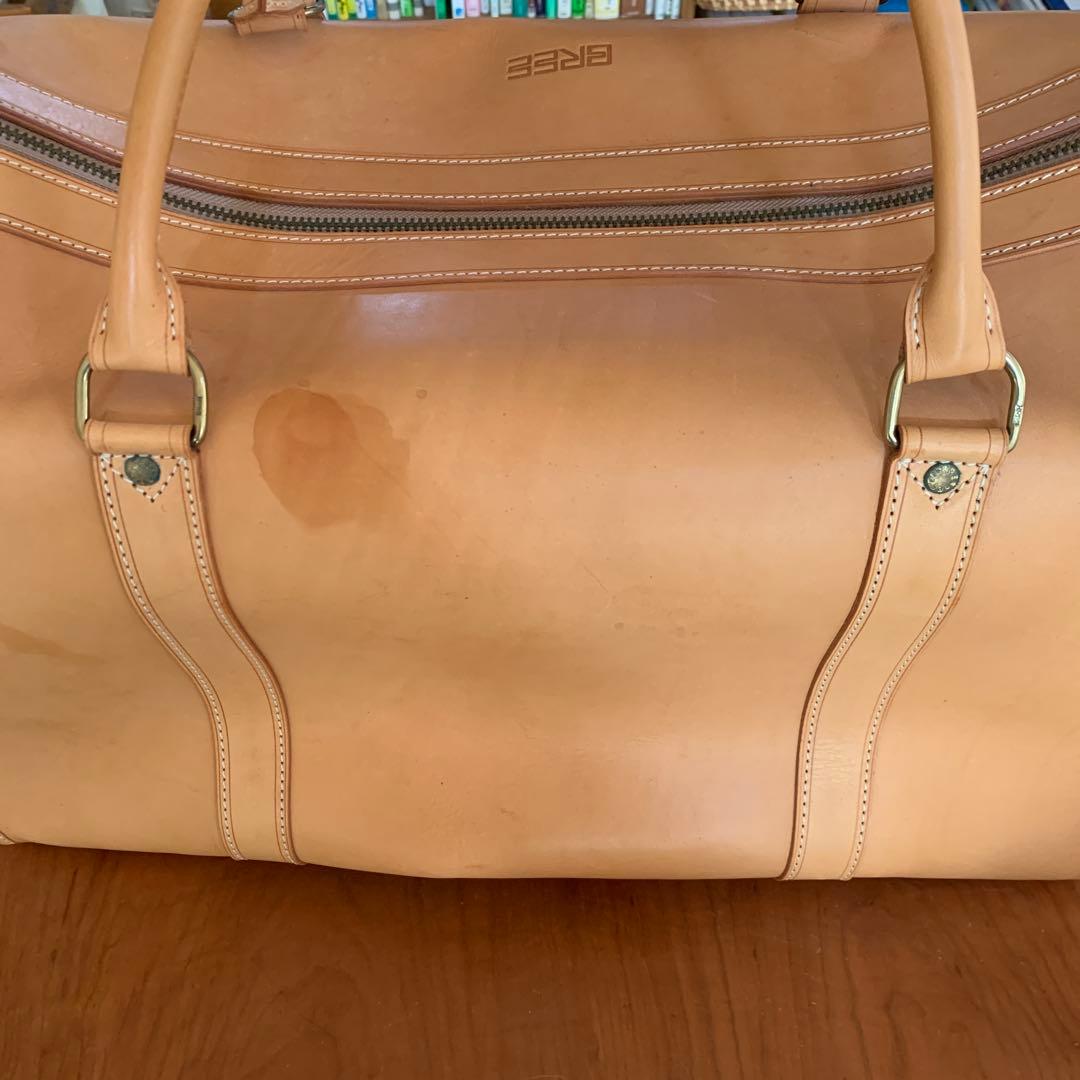 BREE ボストンバッグ ナチュラルレザー