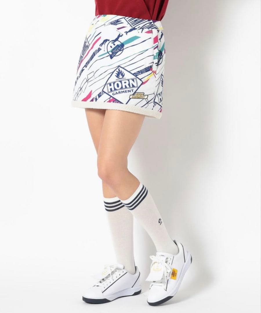 中綿　ボア　スカート　秋冬　遠赤外線保温素材　サイズXS ホーンガーメント