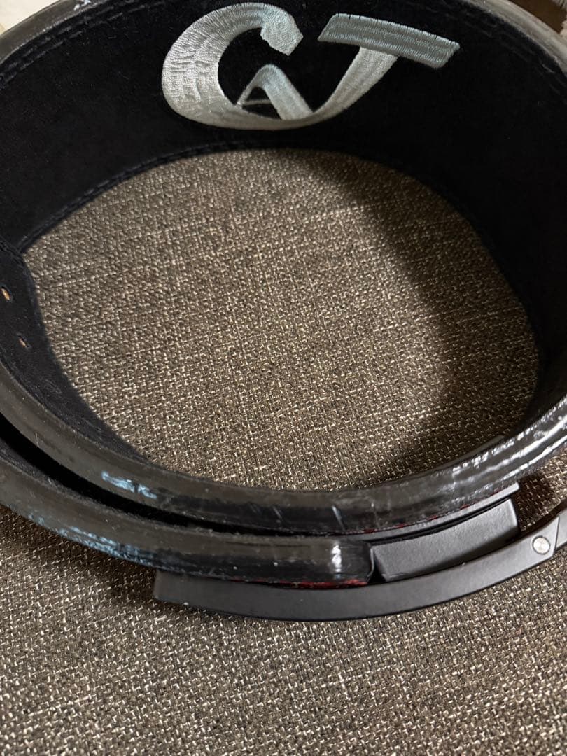 JURASSICオリジナルレザーベルト(赤)サイン入り　Mサイズ