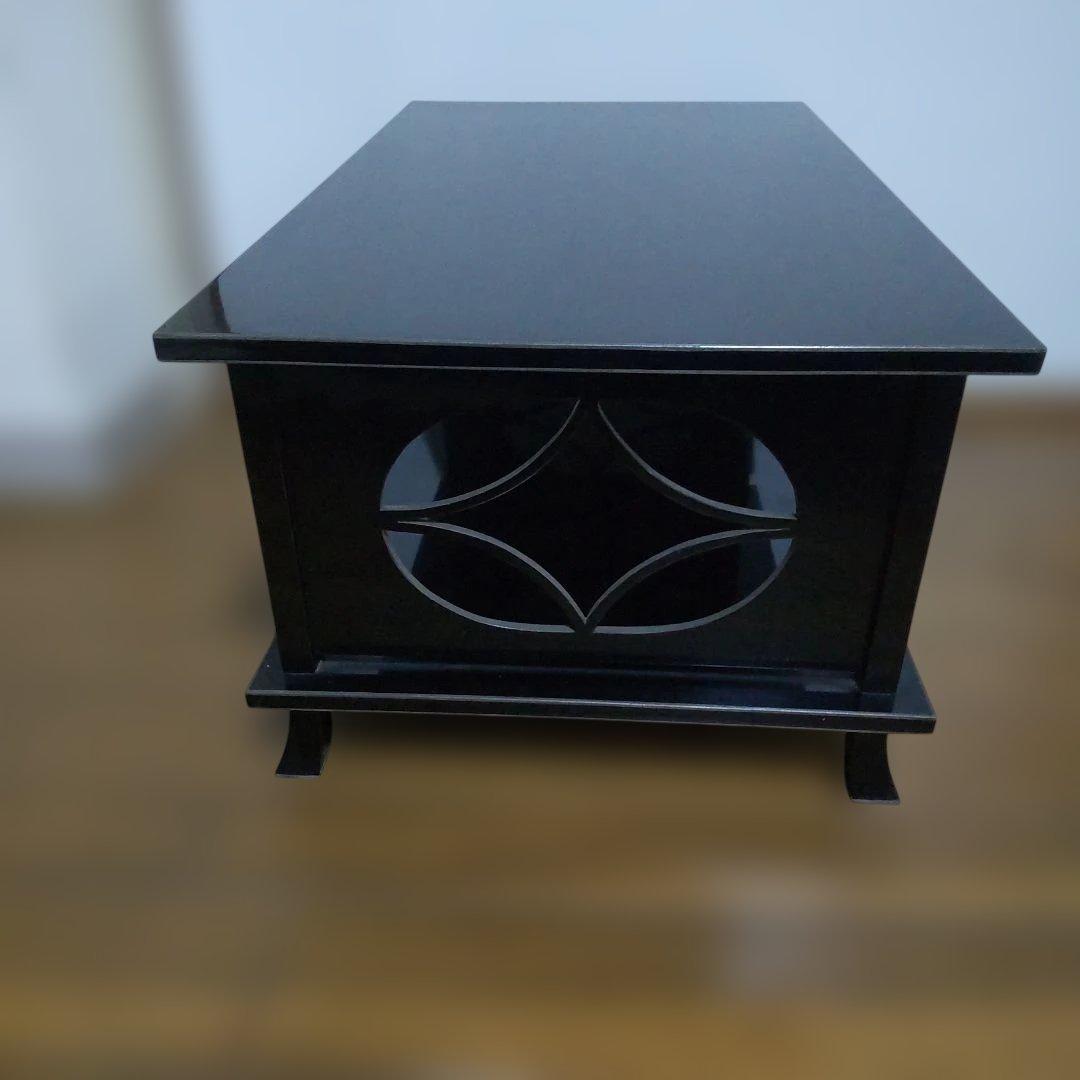 漆塗り？　二段卓　冠卓　花台