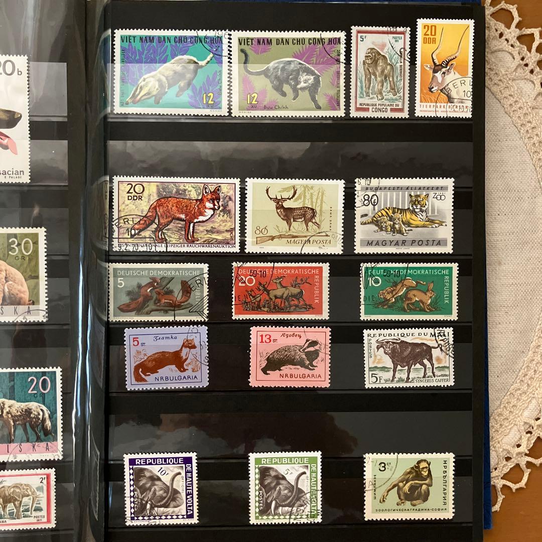 日本、世界の古切手コレクション　古いハガキ３枚　戦前　切手アルバム