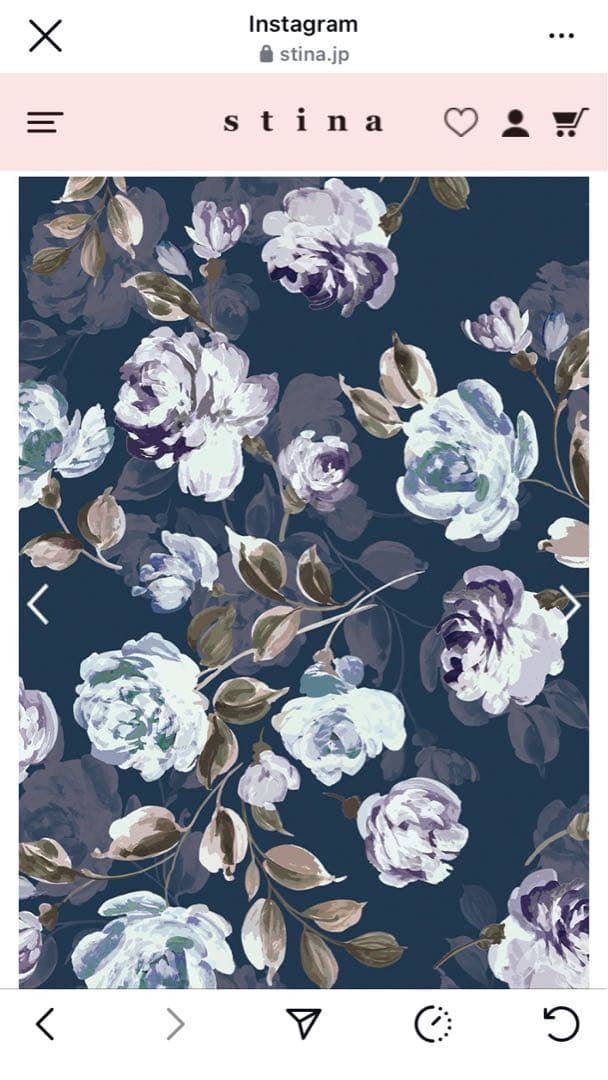 スティナ　stina type V joy flower dark navy M