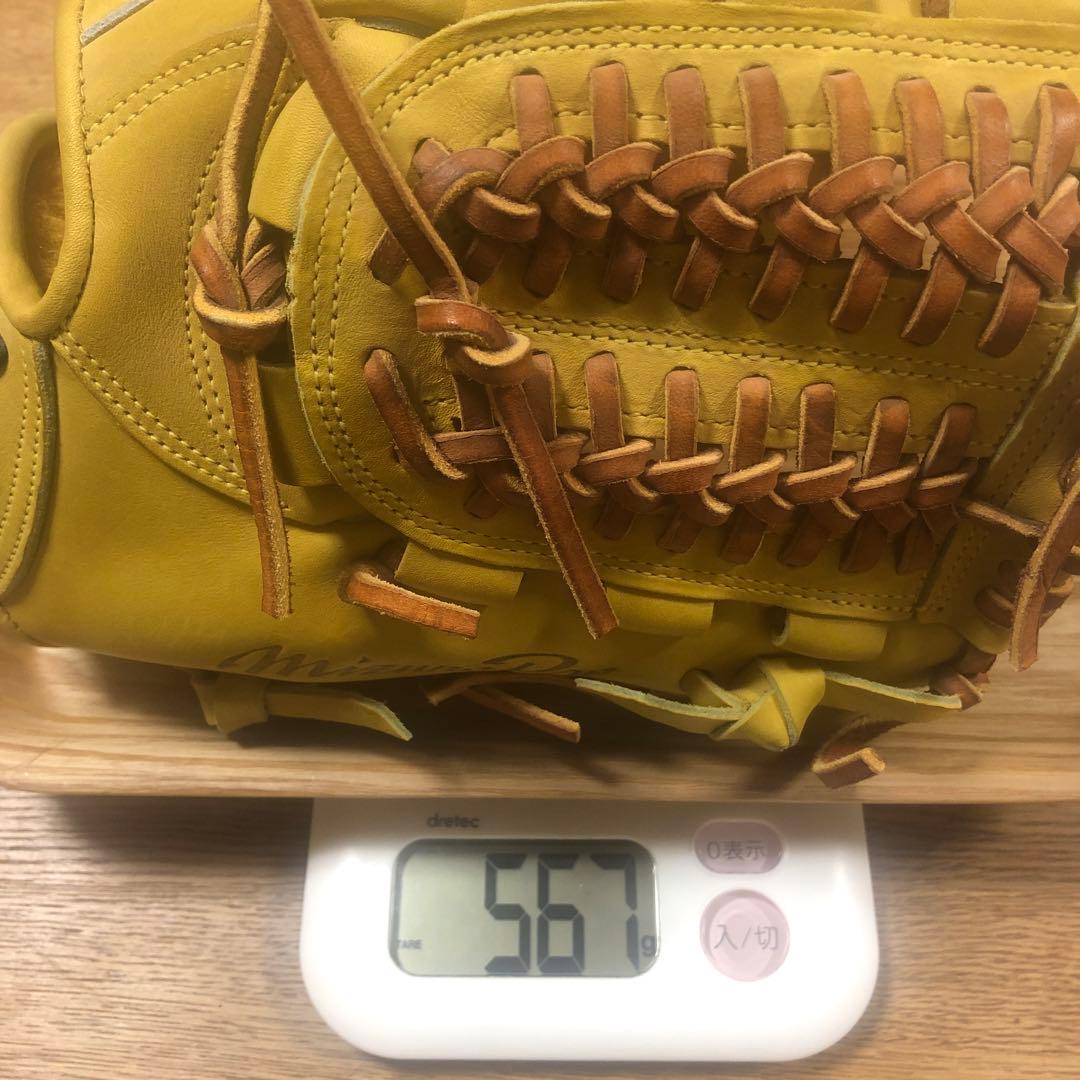 Mizuno 硬式グローブ イエロー 内野手モデル