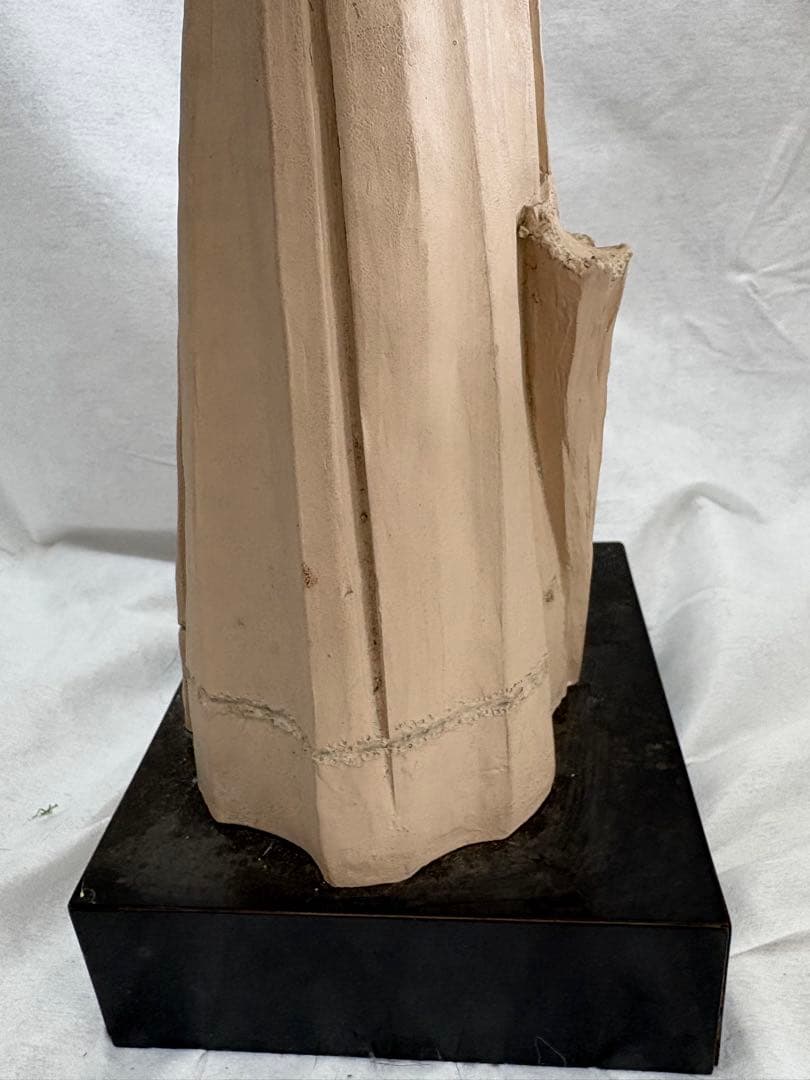 ビクトリア朝 女性像 陶器 傘付き 約30cm