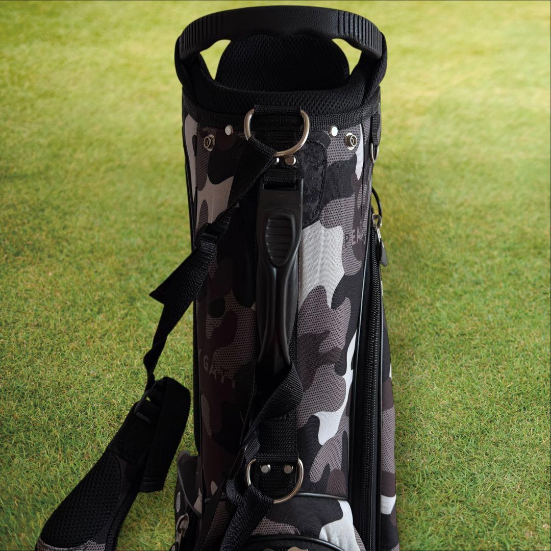 パーリーゲイツ　キャディバッグ　迷彩　カモ柄　ショルダー式　スタンド式　軽量