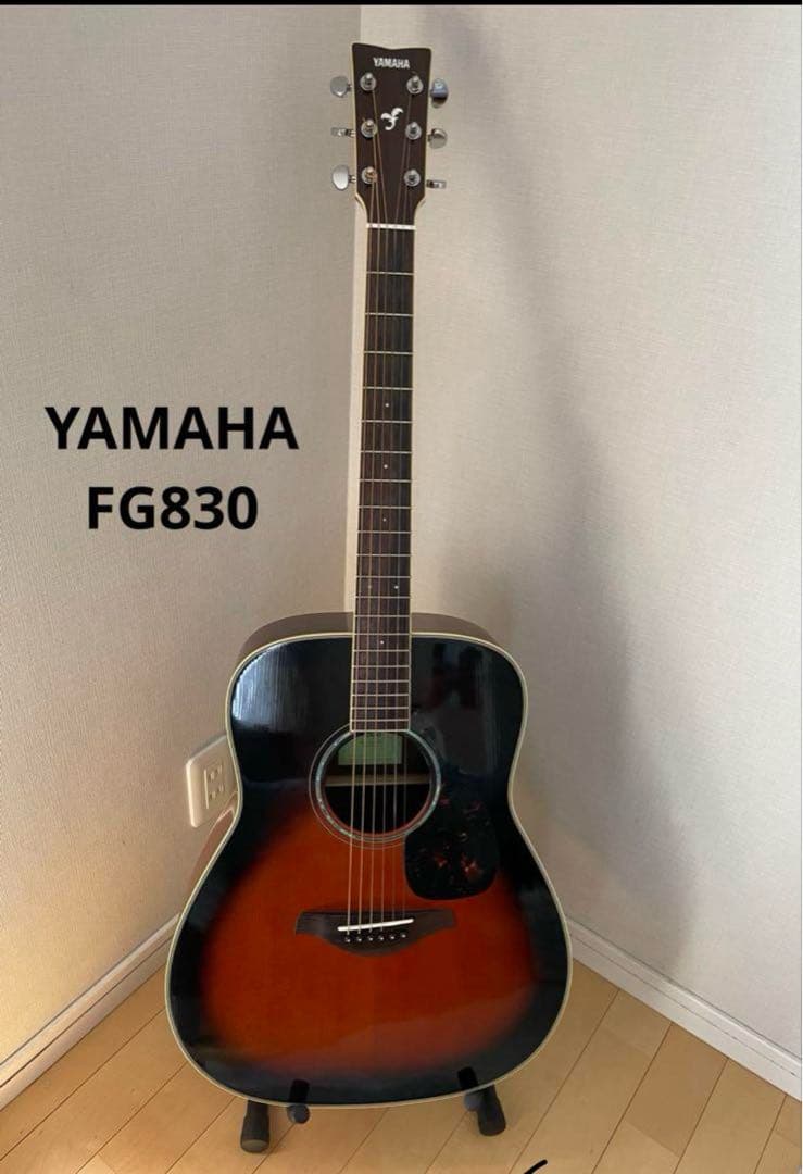YAMAHA ヤマハ　FG830 アコースティックギター　カポ、チューナー付き